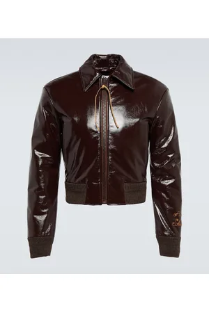 Acne Studios Embroidered patent leather jacket