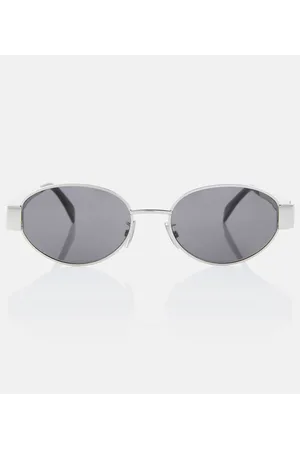 Céline Triomphe oval metal sunglasses