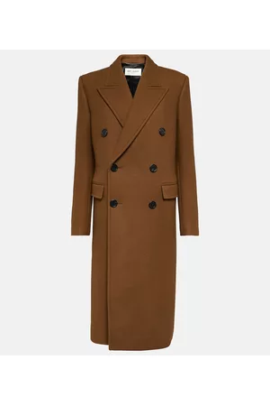 Saint Laurent Dame Ullkåper - Wool-blend gabardine coat
