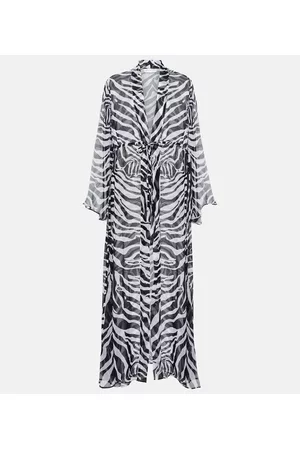 ALEXANDRA MIRO Dame Mønstrede kjoler - Betty zebra-print chiffon beach dress
