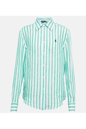 Ralph Lauren Dame Linskjorter - Striped linen shirt
