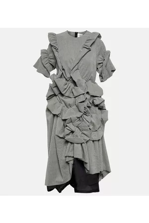 NOIR KEI NINOMIYA Dame Midikjoler - Gingham wool tweed minidress