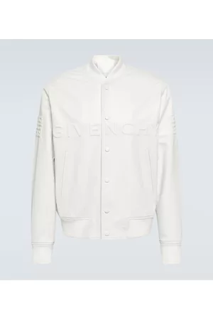 Givenchy Herre Skinnjakker - Logo leather varsity jacket