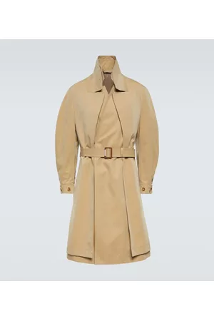 Alexander McQueen Herre Trenchcoats - Reconstructed gabardine layered trench coat