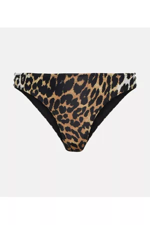 Ganni Dame Bikinier - Leopard-print bikini bottoms
