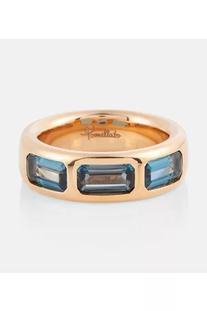Pomellato Dame Gullringer - Iconica 18kt rose gold ring with topaz