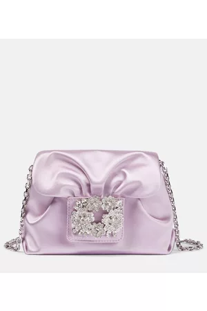 Roger Vivier Dame Skuldervesker - Bouquet embellished satin shoulder bag