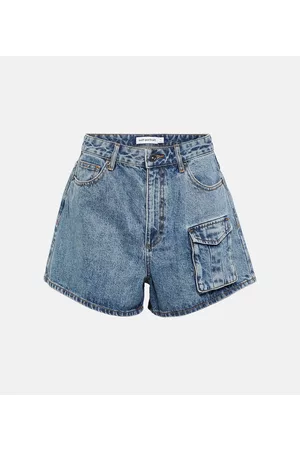 Self-Portrait Dame Denim shorts - High-rise denim shorts