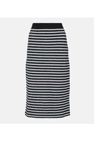 Dorothee Schumacher Dame Midiskjørt - Endless Shimmer striped jersey midi skirt