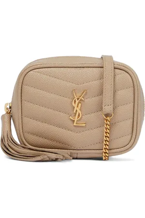 Saint Laurent Le Monogramme Cœur Satchel in Velvet and Suede - Amber - Women