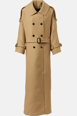 Gucci GG wool and silk crÃªpe trench coat
