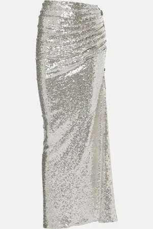 MATICEVSKI Luna draped sequined maxi skirt