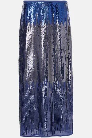 RIXO London Kelly sequined midi skirt