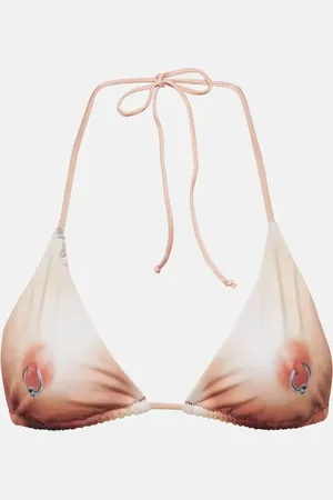 Jean Paul Gaultier Tattoo Collection printed bikini top