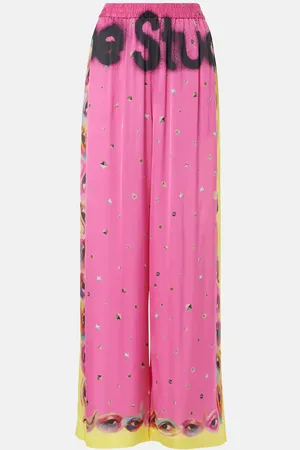 Acne Studios Printed logo palazzo pants
