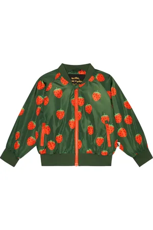 Mini Rodini Strawberry-print bomber jacket