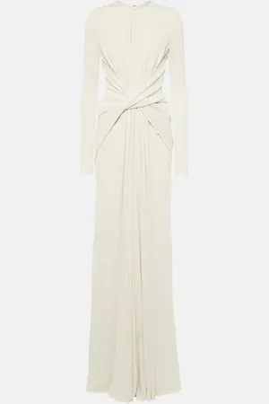 Elie saab Gathered cutout jersey gown
