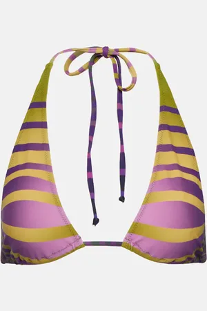 Jean Paul Gaultier Printed triangle bikini top
