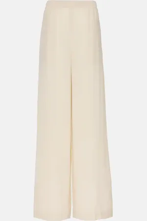 Joseph High-rise silk crÃªpe wide-leg pants
