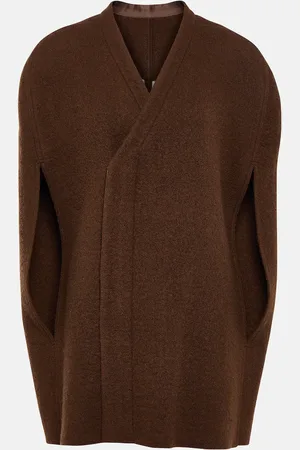 Rick Owens Wool zipped cape