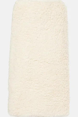 Jil Sander Cotton fleece midi skirt