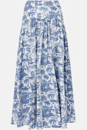 Staud Procida pleated maxi skirt