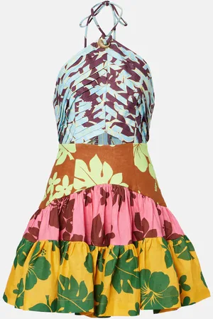 ALÉMAIS AlÃ©mais Poppy printed halterneck minidress
