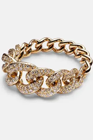Shay Gradual PavÃ© Link 18kt ring with diamonds