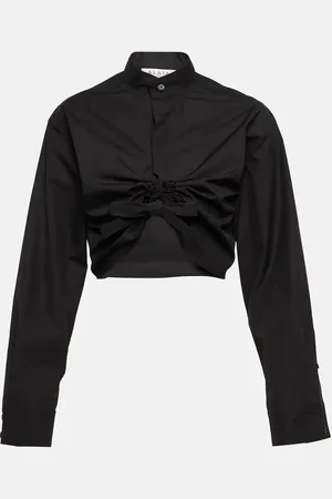 Alaïa AlaÃ¯a Cropped cotton shirt