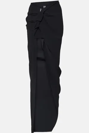 Rick Owens High-rise asymmetric maxi skirt