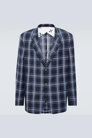 Thom Browne Checked wool and linen blazer