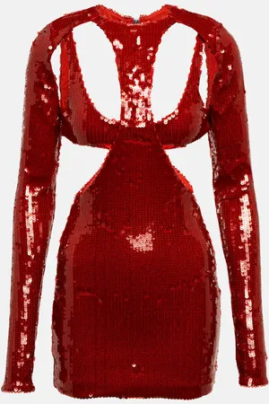LAQUAN SMITH Sequined cutout minidress