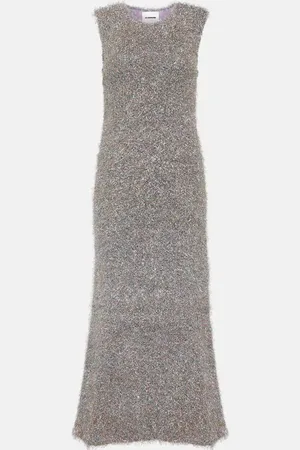Jil Sander LurexÂ® metallic midi dress