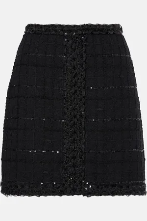 Giambattista Valli Sequined wool-blend bouclÃ© miniskirt