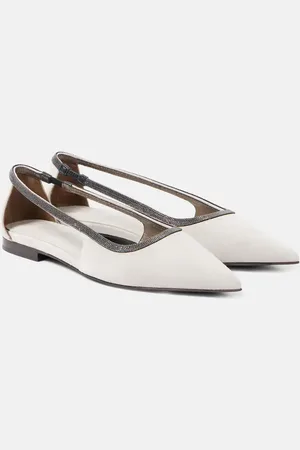 Brunello Cucinelli Monili suede ballet flats