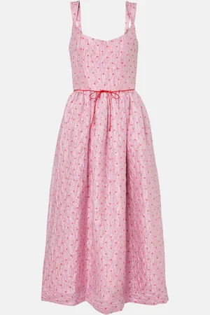 Markarian Apple polka-dot corset dress