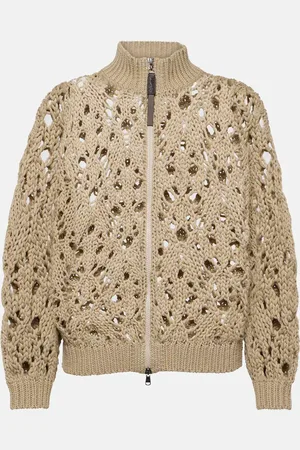 Brunello Cucinelli Open-knit cotton cardigan