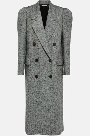 Alessandra Rich Pinstriped wool-blend coat