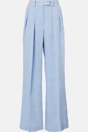 Brunello Cucinelli Linen-blend wide-leg pants