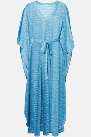 Melissa Odabash June chevron lamÃ© kaftan