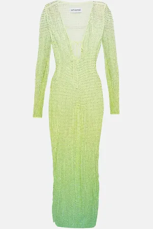 Self-Portrait Crystal-embellished maxi dress