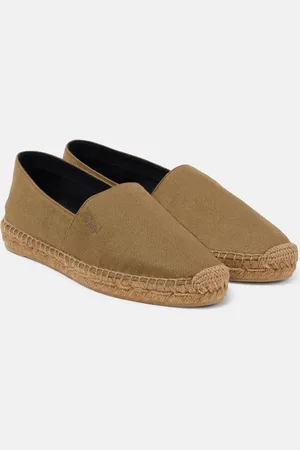 Saint Laurent Cassandre cotton gabardine espadrilles
