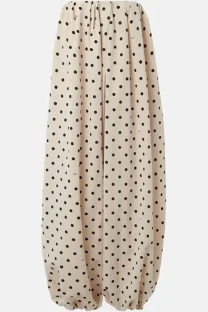 Jacquemus Melao poka-dolt gathered jumpsuit