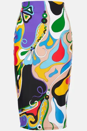 Puccini Orchidee pencil skirt