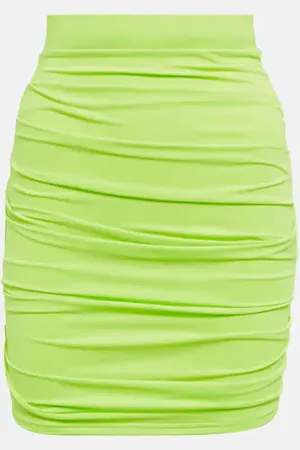 ALEX PERRY Ruched high-rise miniskirt