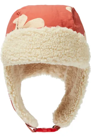 Bobo Choses Faux shearling-lined printed chapka hat