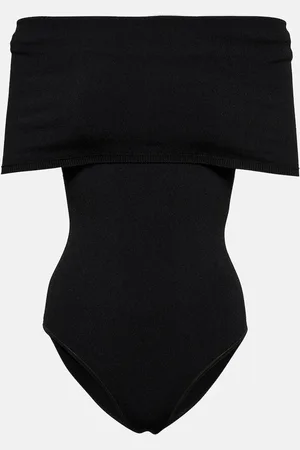 Alaïa AlaÃ¯a Off-shoulder knit bodysuit