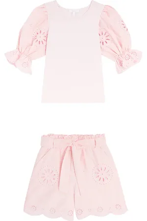 PATACHOU Cotton-blend shirt and shorts set