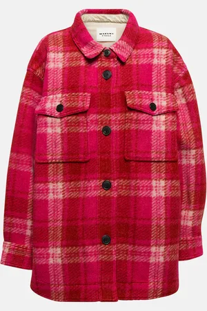 Marant Etoile Harveli plaid wool-blend jacket