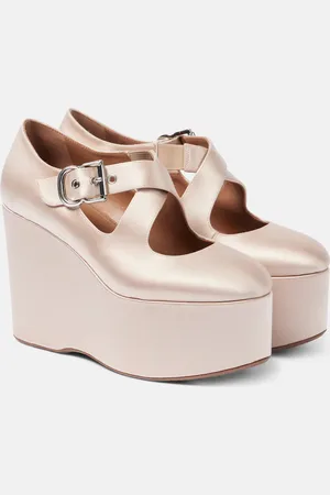 Alaïa AlaÃ¯a 110 satin platform wedges